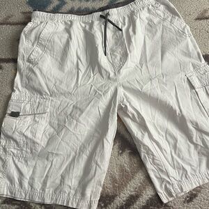 Univibe White Cargo Kids Shorts